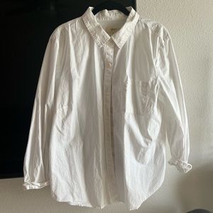 100% cotton white button up